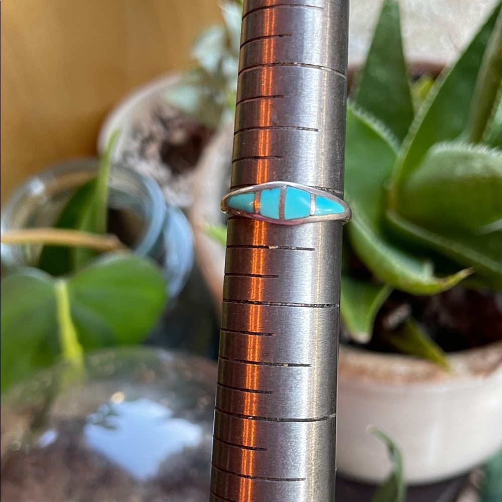 Vintage Turquoise Silver Women's Ring